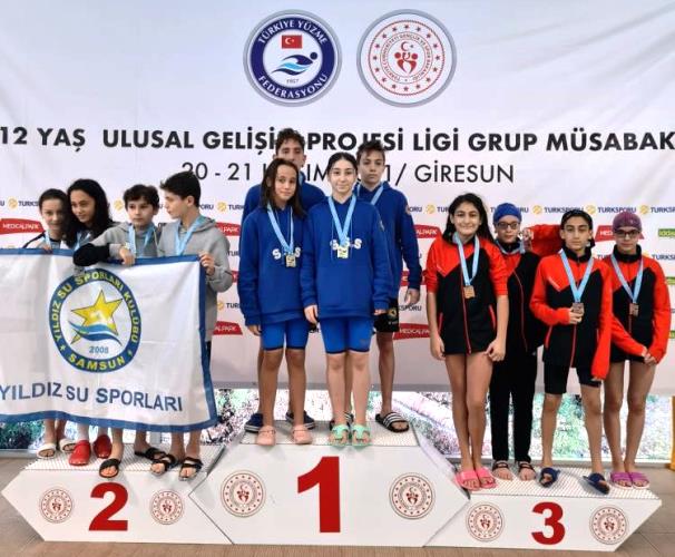 Yüzmede bronz madalyalar Erzurum’a