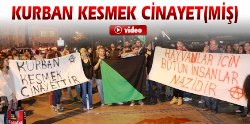 Daha neler göreceğiz..Kurban kesme protestosu