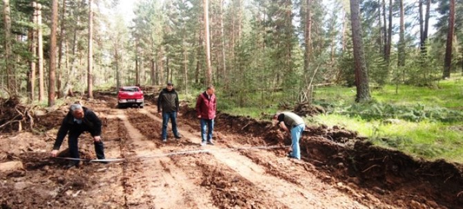 Şenkaya ve Oltu’da orman yolları onarılıyor