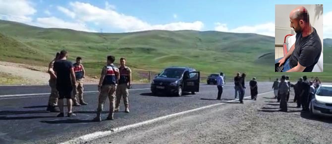 Erzurum’da kaza sonrası köylüler yolu trafiğe kapattı