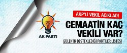 İşte Cemaatin AK Parti'deki milletvekili sayısı