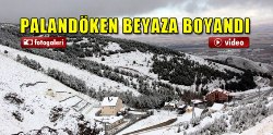 Palandöken beyaza büründü