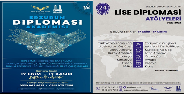 Erzurum diplomasi akademisi çalışmalarına başlıyor