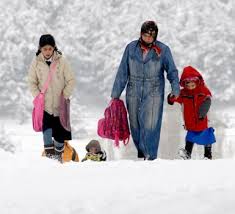 Veliler Erzurum'da soğuk tatili istiyor!