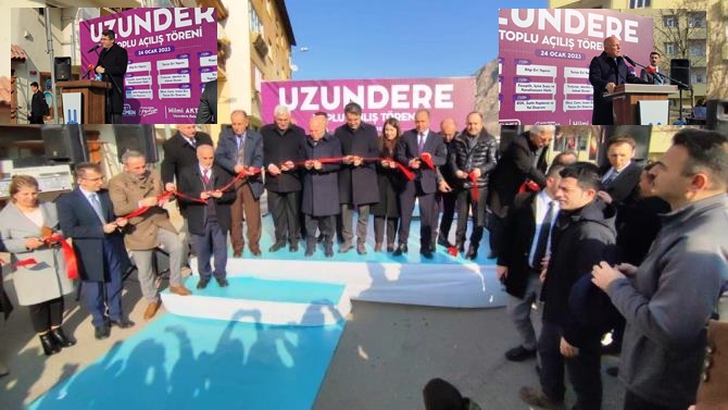 Uzundere’de toplu açılış töreni