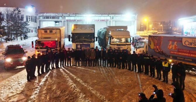 Büyükşehir’in deprem bölgesine yönelik yardımları sürüyor