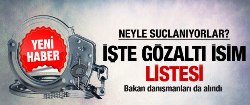 İşte gözaltına alınanların isim listesi