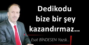 Gazeteci Yazar Esat Bindesen'in kaleminden: 'Dedikodu bize bir şey kazandırmaz…'