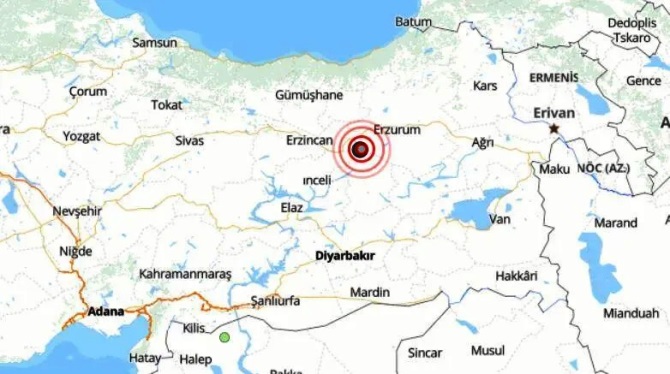 Erzurum’da deprem