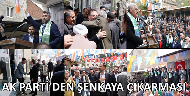 AK PARTİ’DEN ŞENKAYA ÇIKARMASI... ALTINOK HINIS VE KARAÇOBAN' DA SAHADAYDI...