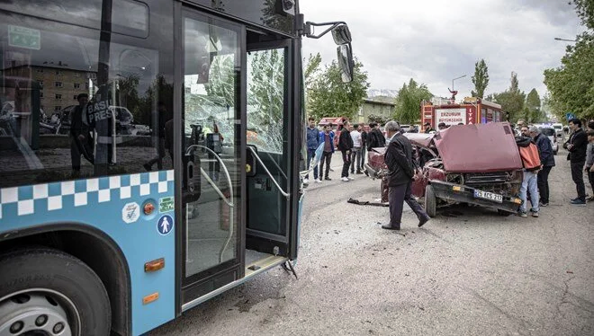 Erzurum'da trafik kazası: 1 ölü, 1 yaralı