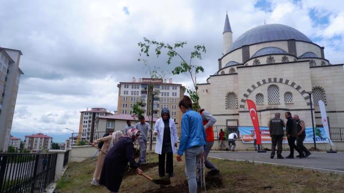 Erzurum Sağlık Müdürlüğü’nden fidan dikimi