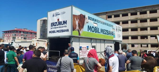 Mobil kurban kesim yerleri rağbet gördü