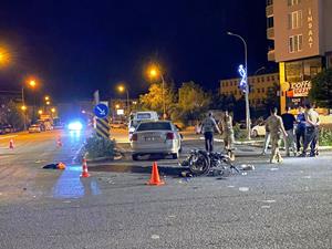 Erzurum’da motosiklet otomobille çarpıştı: 1 ölü 1 yaralı