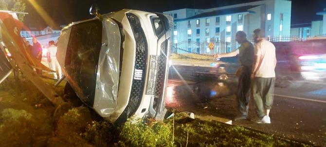 Erzurum’daki trafik kazasında faciadan dönüldü