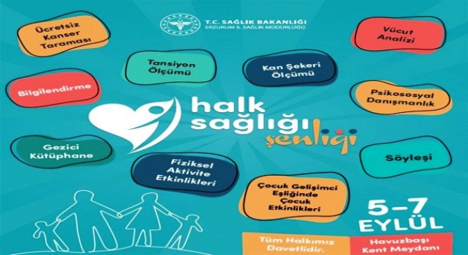 5-7 Eylül’de Erzurum’da Halk Sağlığı Şenliği düzenlenecek