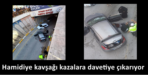 Hamidiye kavşağı kazalara davetiye çıkarıyor