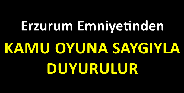 Erzurum Eminyetinden önemli duyuru