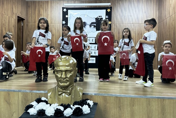 Kültür Kurumu İlkokulu öğrencileri Atatürk’ü andı