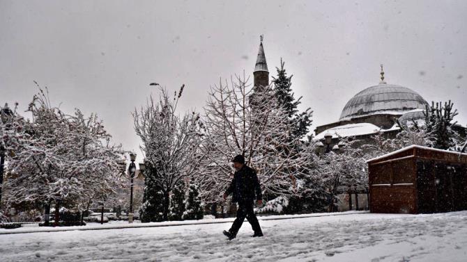 Erzurum beyaza büründü