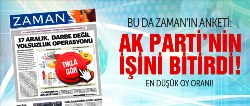 Bu da Zaman'ın anketi! AK Parti'nin işi bitti!