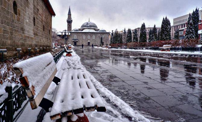 Erzurum’dan kar manzaraları