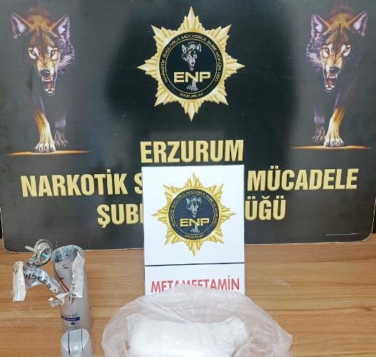 Erzurum’da 343 gram metamfetami yakalandı