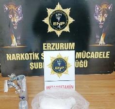 Erzurum’da 343 gram metamfetami yakalandı