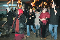 Flaş... Erzurum'da BDP'lilerden Protesto