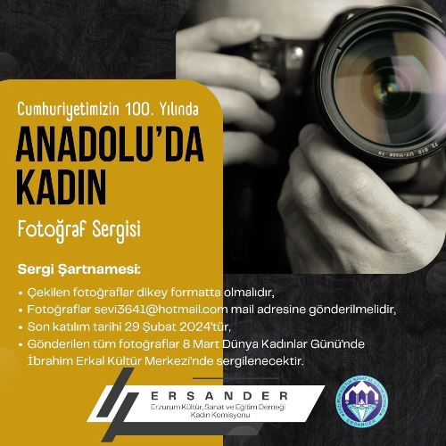 ERSANDER’DEN, ‘ANADOLU’DA KADIN’ KONULU FOTOĞRAF SERGİSİ