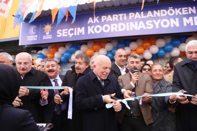 Palandöken’de miting gibi SKM açılışı