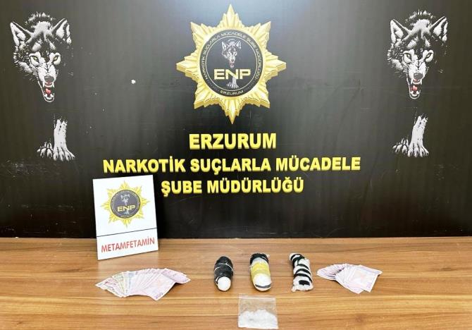 Erzurum’da 825,93 gram metamfetamin ele geçirildi