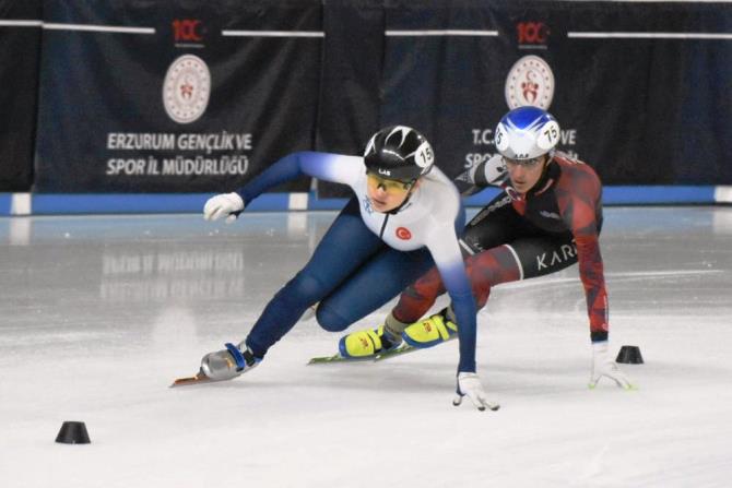 Short Track Türkiye şampiyonası, Erzurum’da başladı