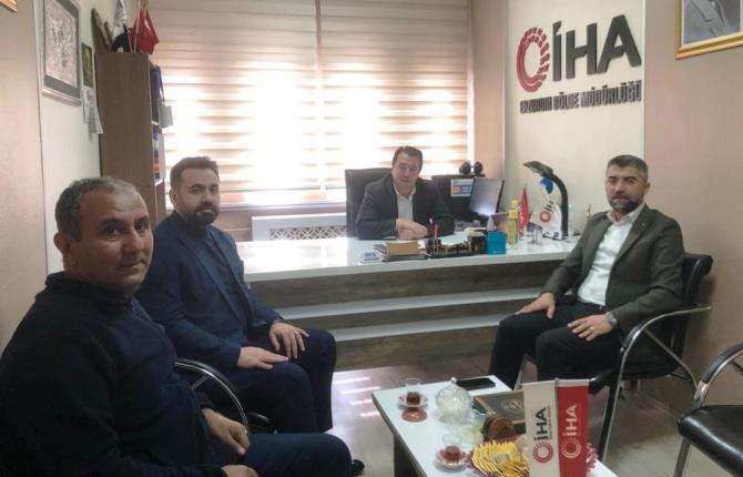 AK Parti İl Başkanı Küçükoğlu, İHA Erzurum Bölge Müdürlüğü’nü ziyaret etti