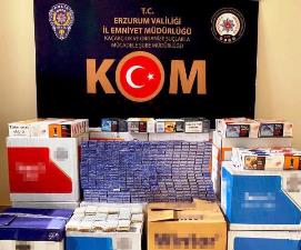 Erzurum’da polisten kaçak sigara operasyonu