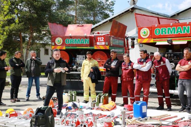 Erzurum'da yangın söndürme timleri hazır