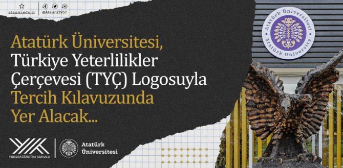 Atatürk Üniversitesi, Türkiye yeterlilikler çerçevesi logosuyla tercih kılavuzunda yer alacak