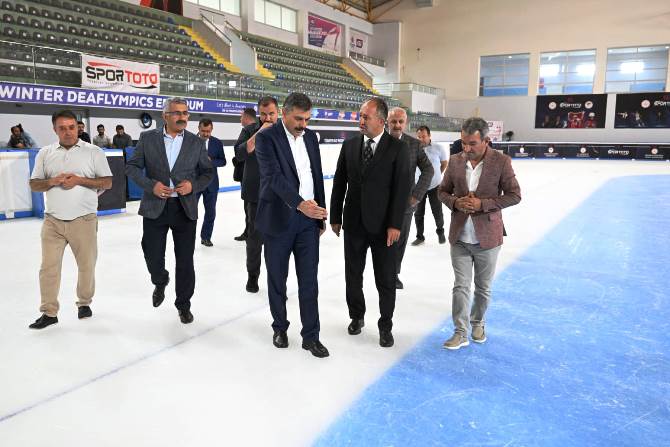 Erzurum Valisi Mustafa Çiftçi, kış sporları tesislerini inceledi