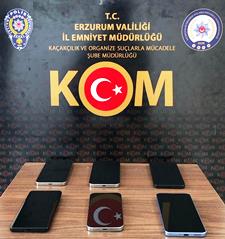 Erzurum polisinden kaçak cep telefonu operasyonu