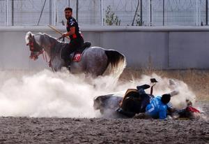 Erzurum’da cirit maçlarında nefes kesen o anlar