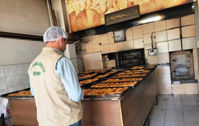 Erzurum’da gıda üretimi yapan işyerleri denetlendi