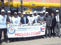 Erzurum'da Öğretmenler Fax Eyleminde...