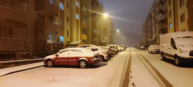 Erzurum'da kar yağışı etkili oluyor