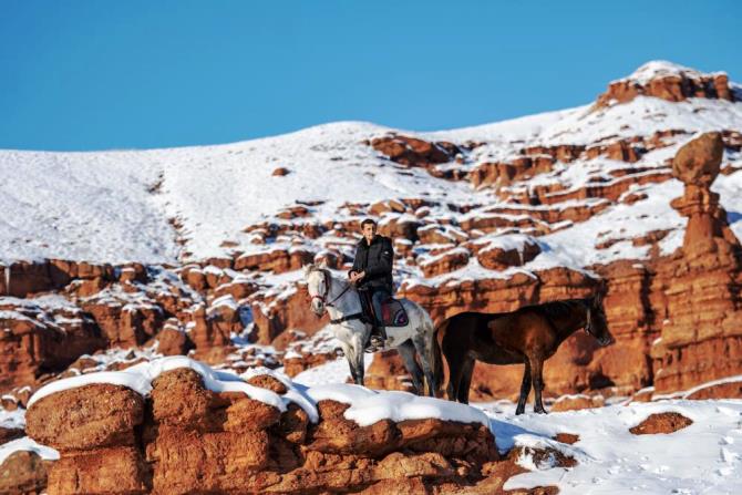 Burası Colorado değil Erzurum: İşte kırmızının beyaz ile buluştuğu yer