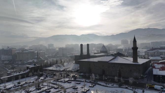 Erzurum'da sisler içinde bir masalsı yolculuk