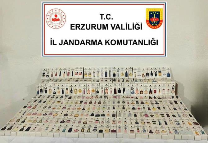 Erzurum’da gümrük kaçağı parfüm ele geçirildi