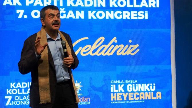 Milli Eğitim Bakanı Tekin, AK Parti Erzurum Kadın ve Gençlik Kolları kongrelerinde konuştu