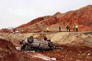 Erzurum'da trafik kazası: 2 yaralı