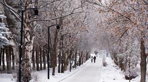 Erzurum’da iki mevsim bir arada