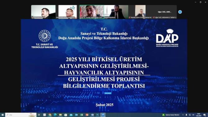 2025 yılı DAP destekli projeler masaya yatırıldı